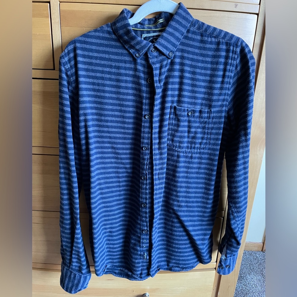 American Heritage striped flannel men’s button down shirt